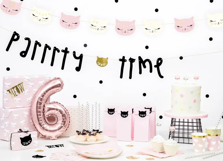 Talerzyki Kotek 22x20cm 6szt TPP42 PartyDeco